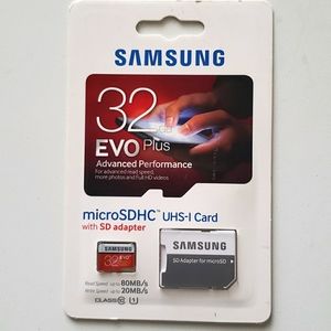 SAMSUNG 32 GB EVO Plus micro SD card + SD Adapter